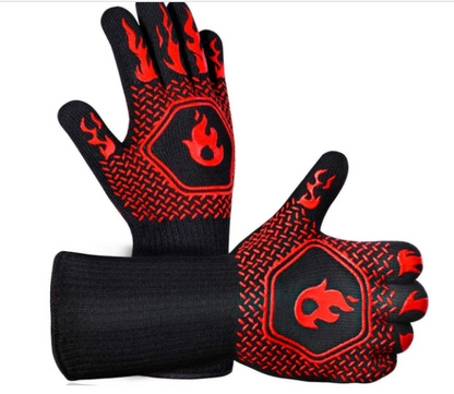 Heat Resistant Silicone BBQ Mitts for Cooking (1 Pair)