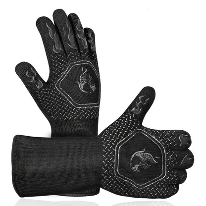 Heat Resistant Silicone BBQ Mitts for Cooking (1 Pair)